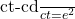 $\frac{ct-cd}{ct}=e^2$
