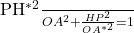 $\frac{PH^{*2}}{OA^2} + \frac{HP^{2}}{OA^{*2}}=1$